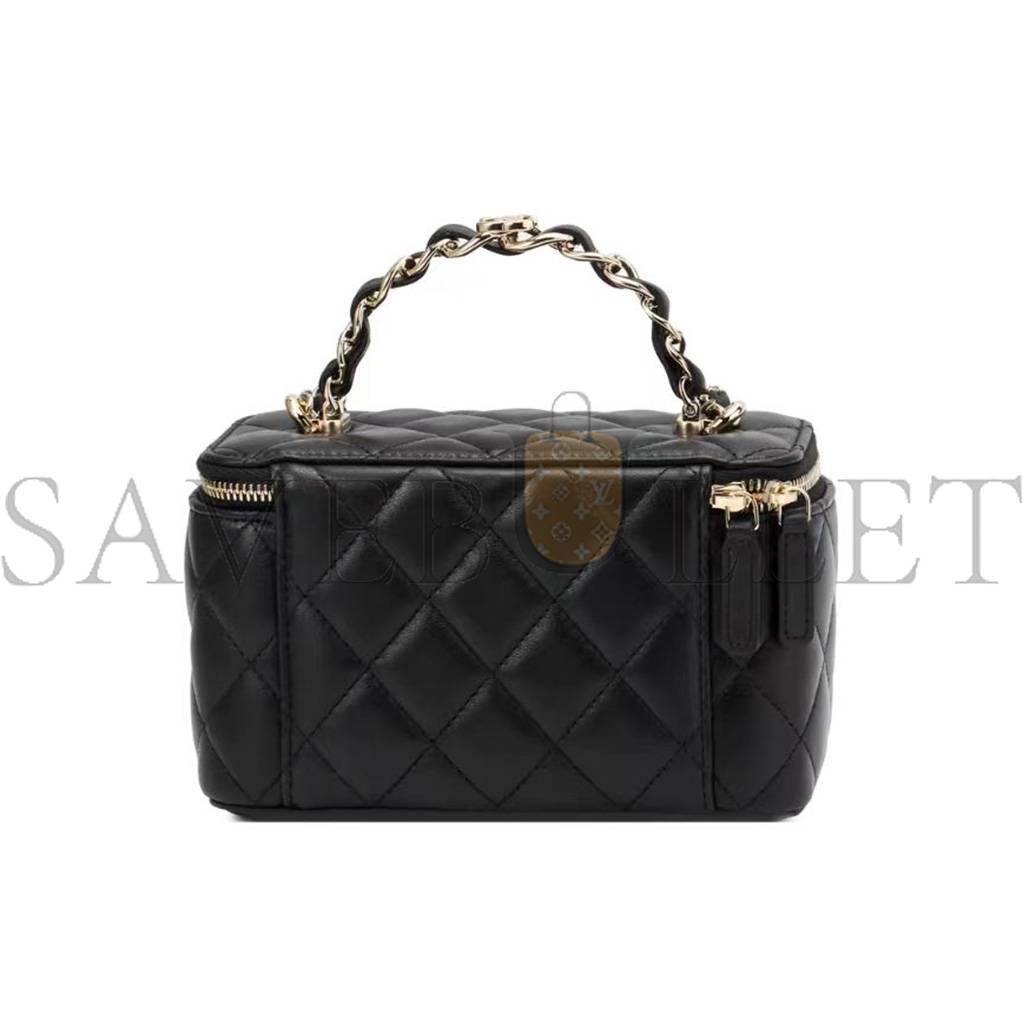 CHANEL MASTER 23K DOUBLE HANDLE MAKEUP BOX BLACK AP2199 (17*9.5*7.8cm)